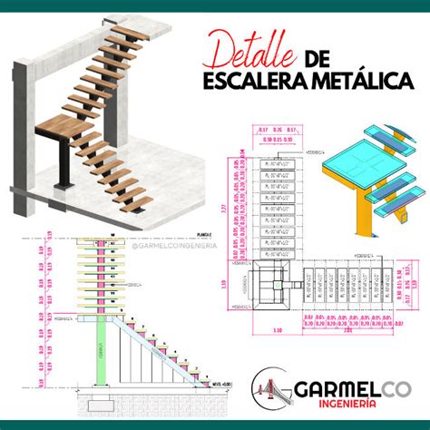 fabricar escalera metalica|detalle escalera metalica.